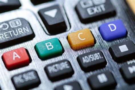 ‎What are A B C D buttons on remote .